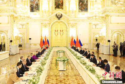 习近平同俄罗斯总统普京会谈
