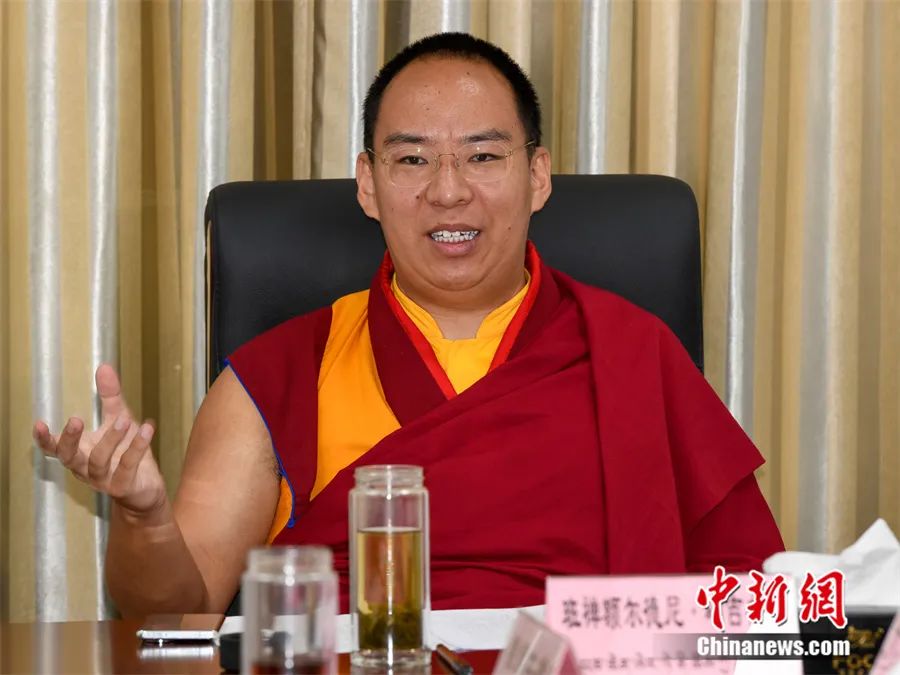 6月9日，班禅与西藏社科院专家学者座谈中发言。<a target='_blank' href='http://www.chinanews.com/'>中新社</a>发 李林 摄